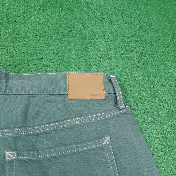 NWT AEROPOSTALE 90's BAGGY GREEN NON-STRETCH DENIM JEANS WOMENS SZ 18R NEW! - Picture 8 of 11